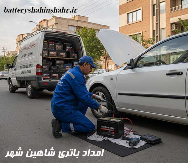 امداد باتری شاهین شهر تعویض و نصب در محل مشتری