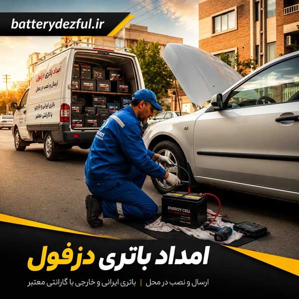 امداد باتری دزفول نصب در محل مشتری